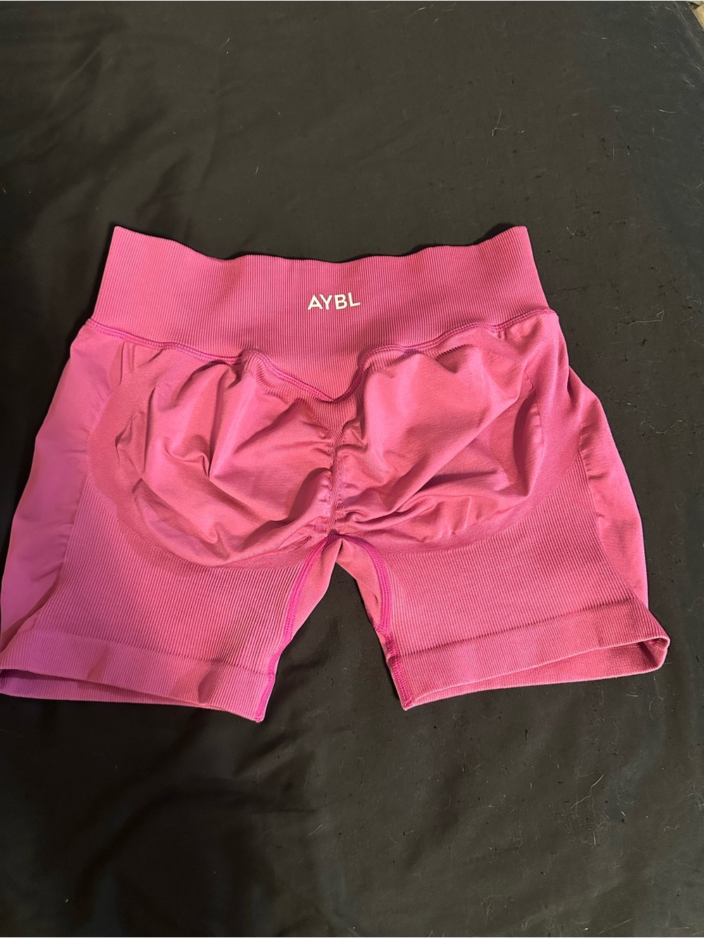 AYBL High-Waist Raspberry Bike Shorts - Picture 3 of 4